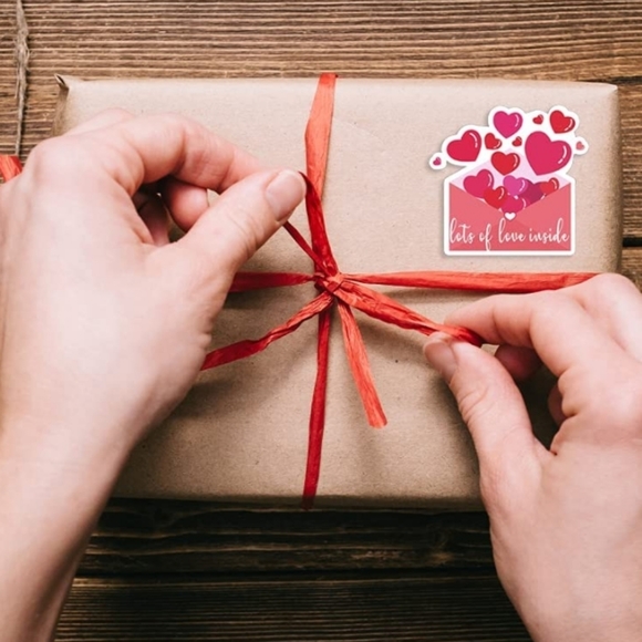 60 Ct. 1.5'' Premium Lots of Love Inside Thank You Stickers - Picture 6 of 8